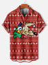 Men's Christmas Cartoon Funny Graphic Short Sleeve Hawaiian Shirt